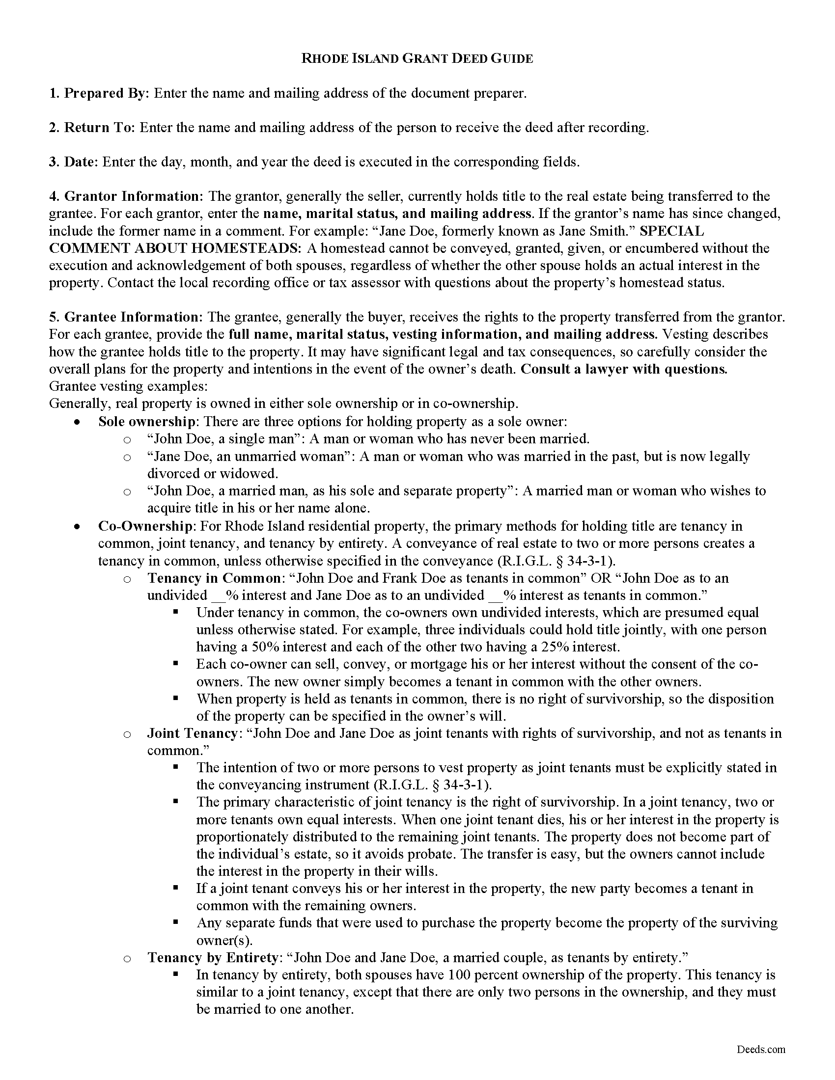 Bristol County Grant Deed Guide