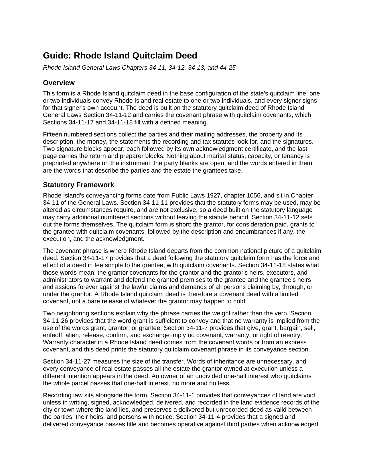 Bristol County Quitclaim Deed Guide