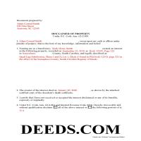Cherokee County Completed Example of the Disclaimer of Interest Document