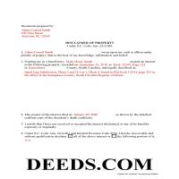 Completed Example of the Disclaimer of Interest Document