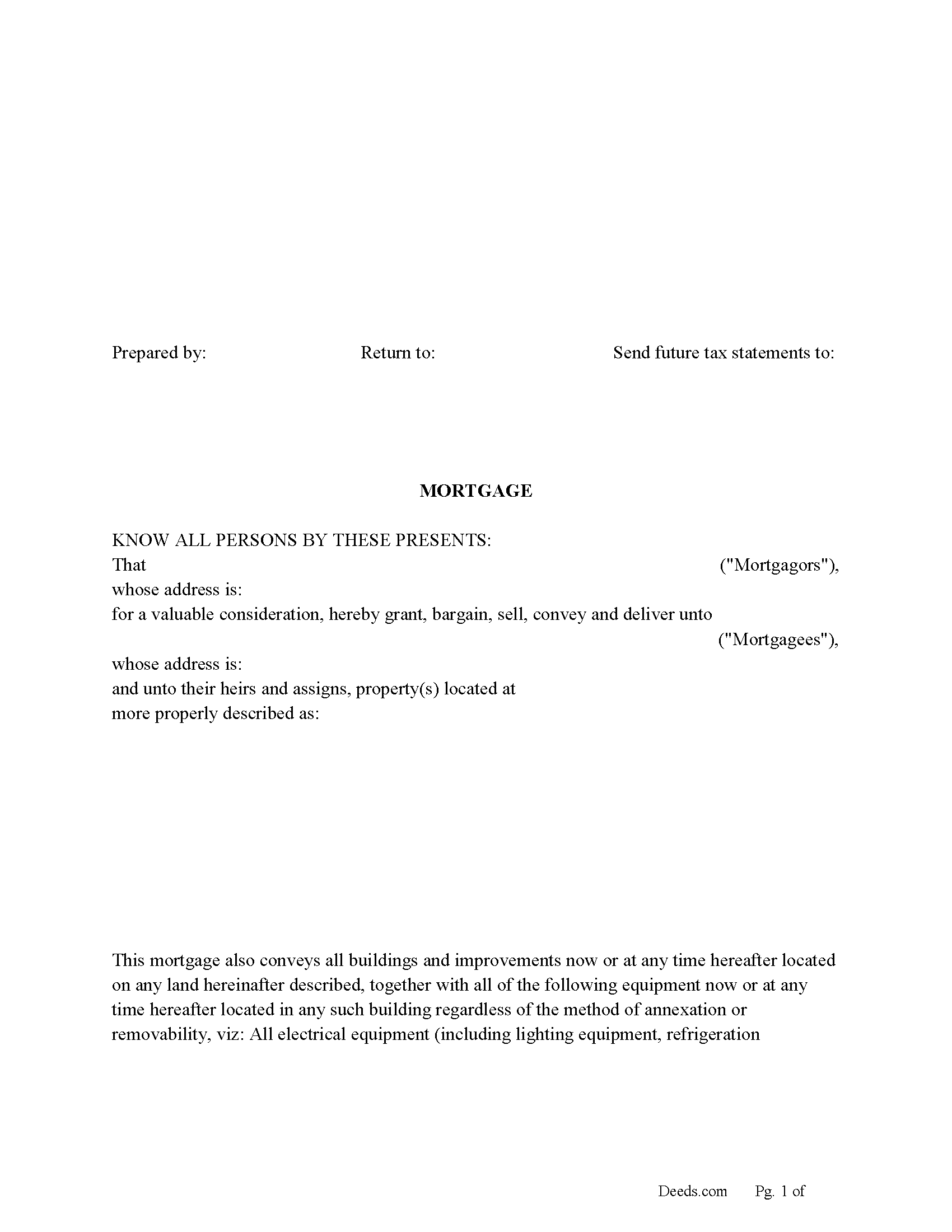 Richland County Mortgage Form