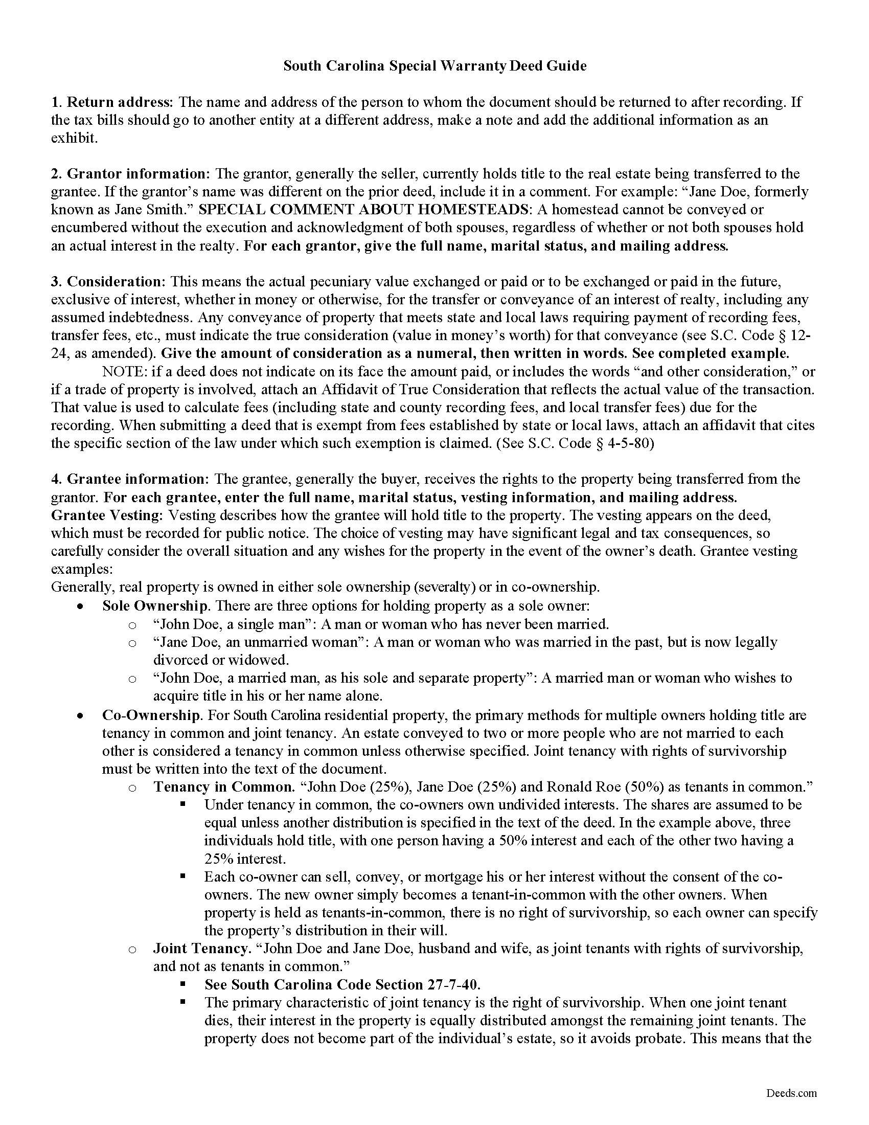 York County Special Warranty Deed Guide