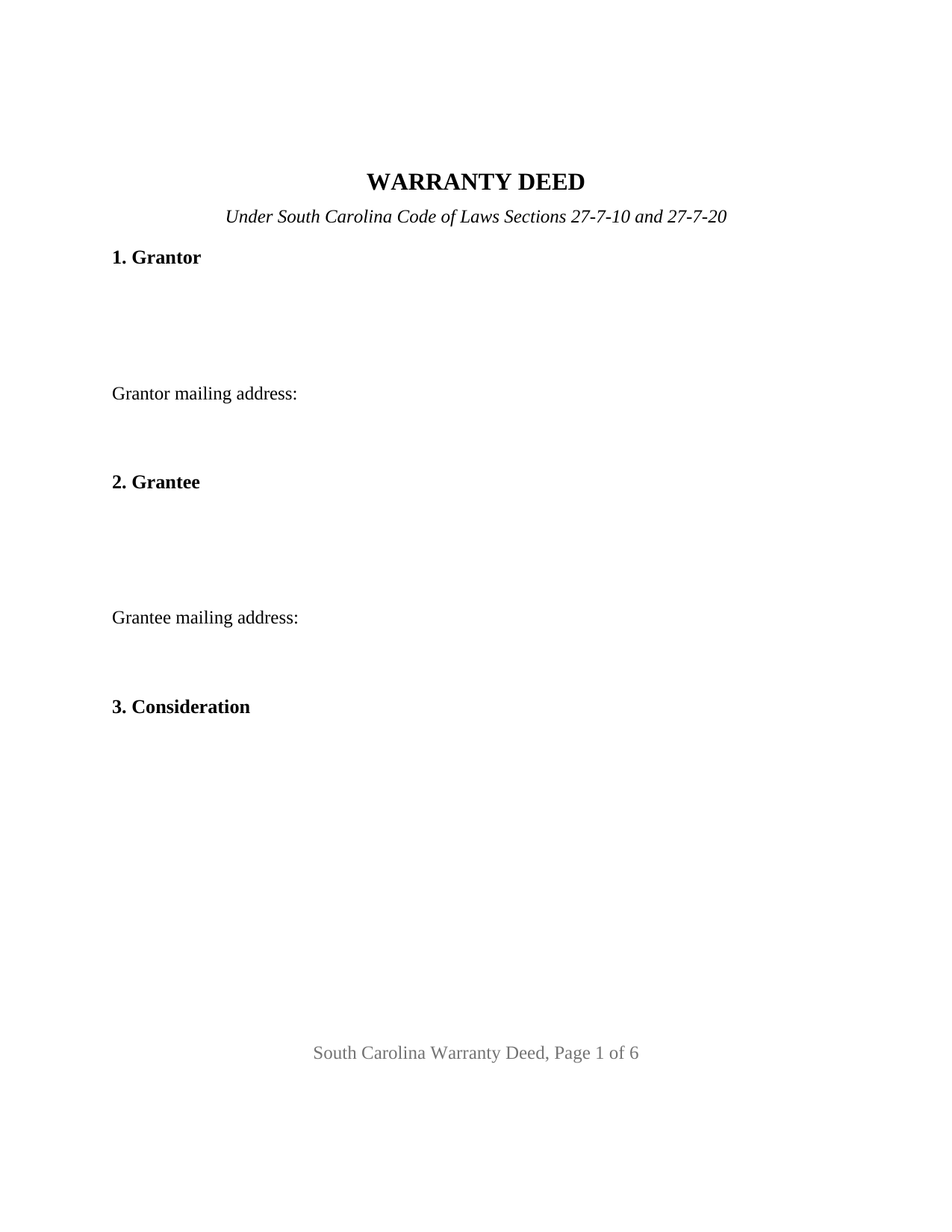 Lancaster County Warranty Deed Form