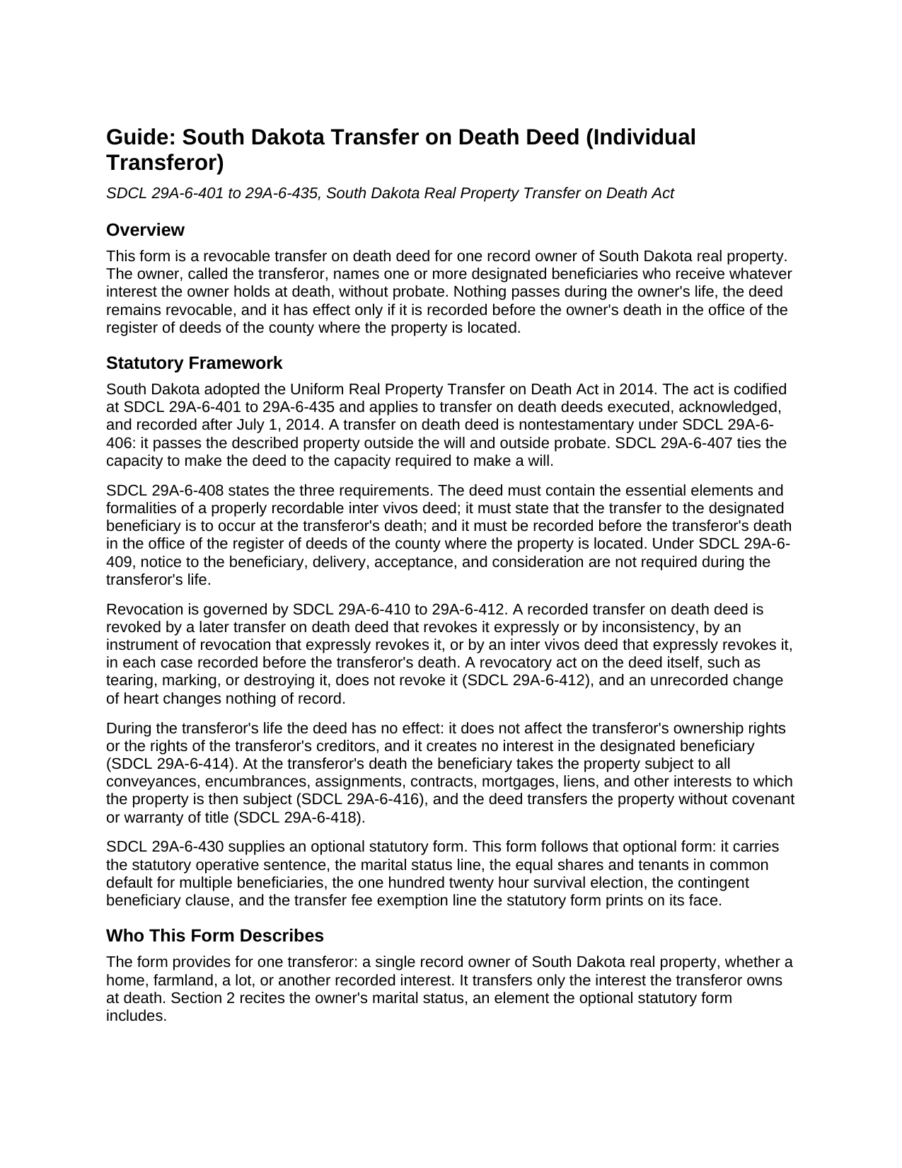 Grant County Transfer on Death Deed Guide
