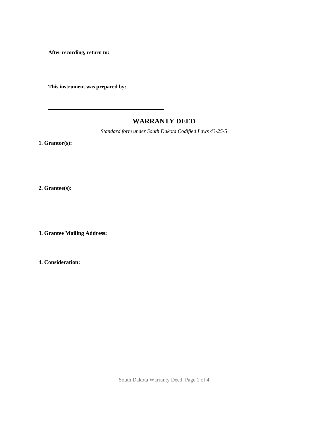 Douglas County Warranty Deed Form