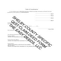 Shelby County Quit Claim Deed Form