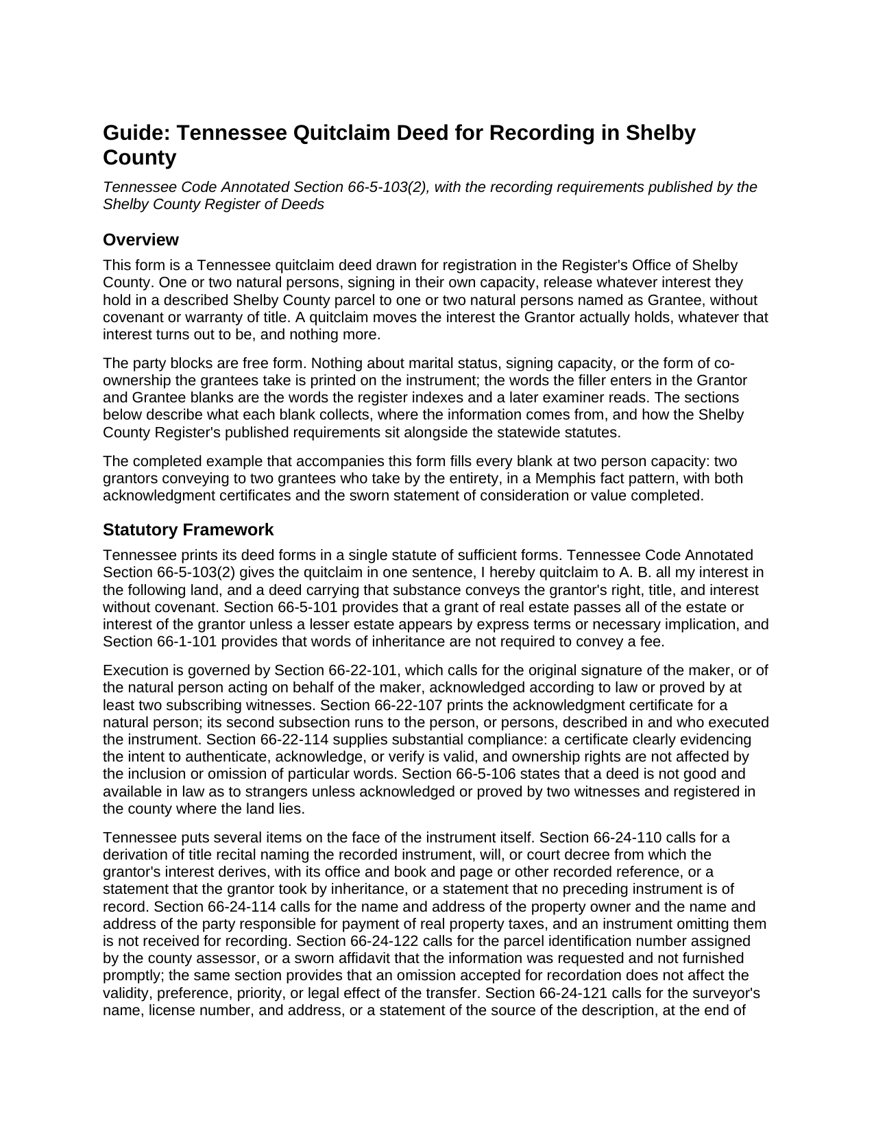 Shelby County Shelby County Quitclaim Deed Guide