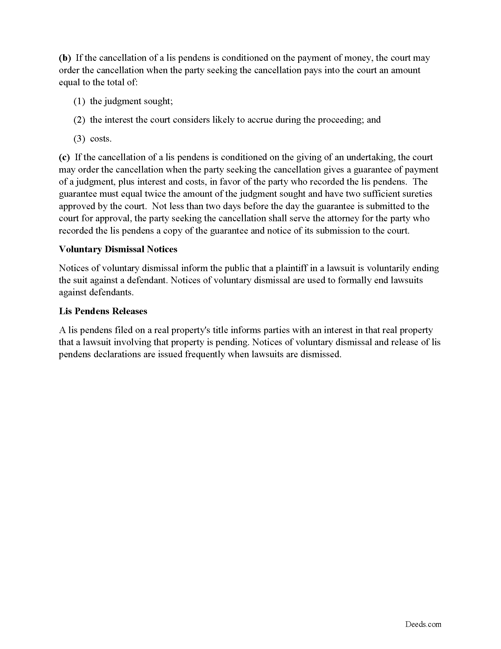 Delta County Lis Pendens Release Guide