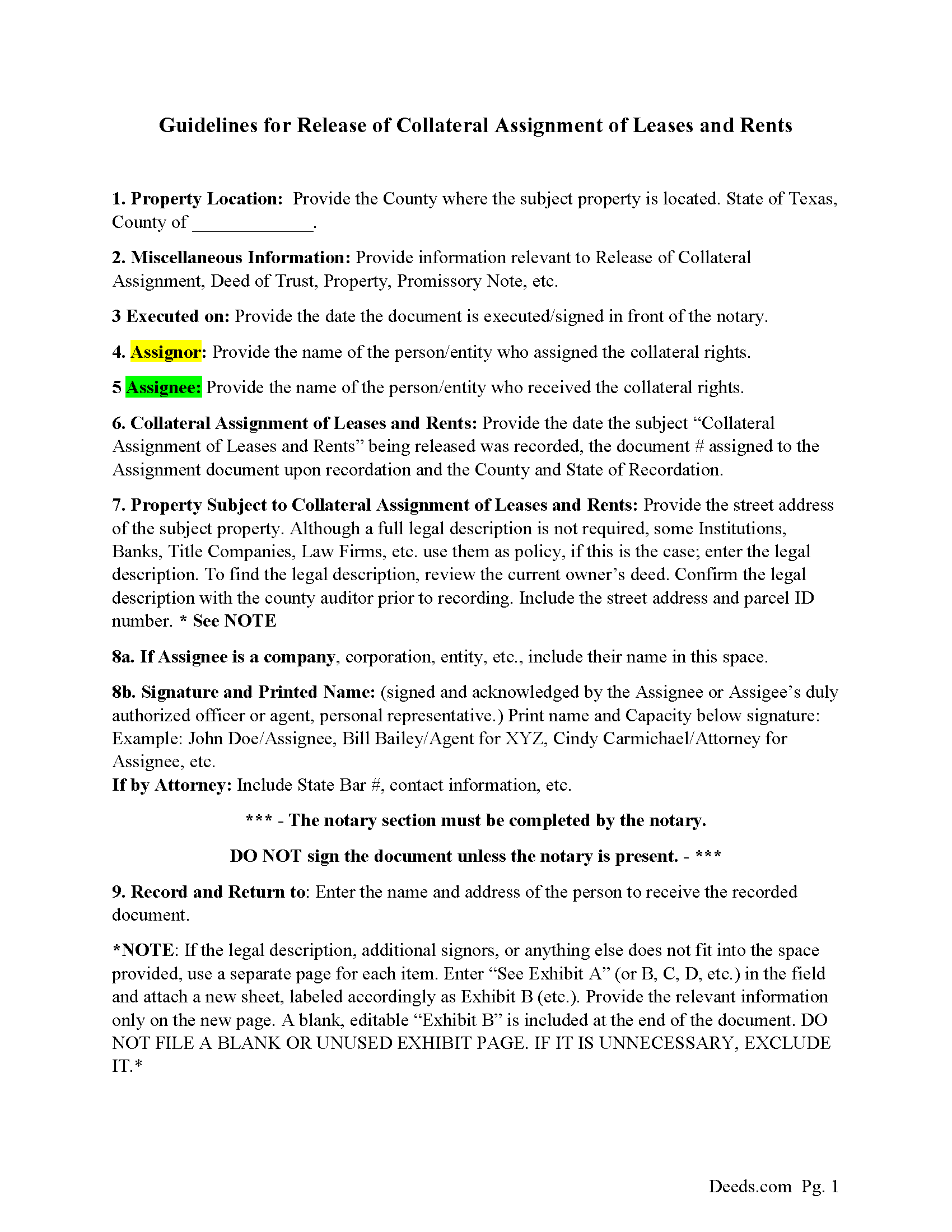 Milam County Release Guidelines
