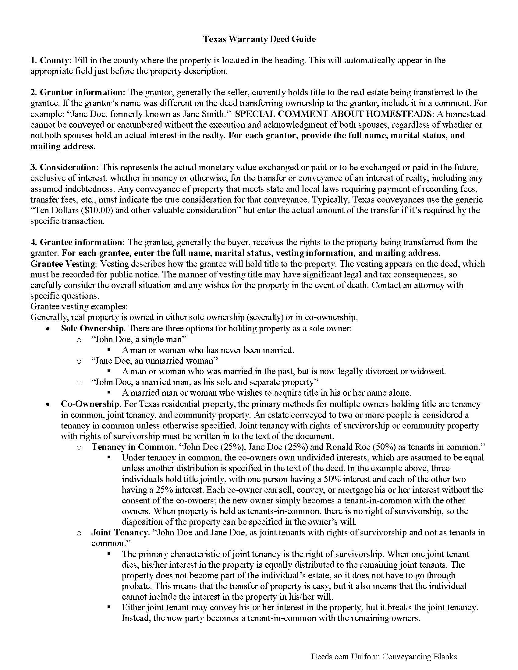 Liberty County Warranty Deed Guide