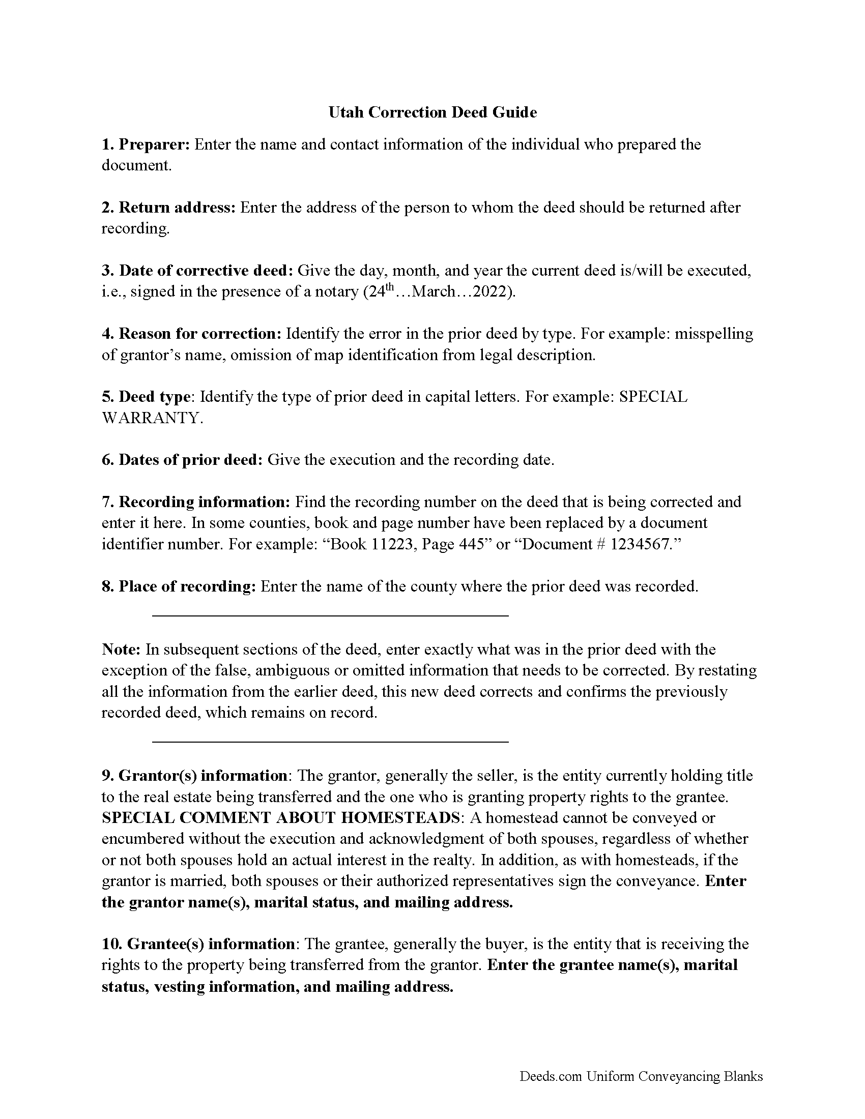 Wayne County Correction Deed Guide