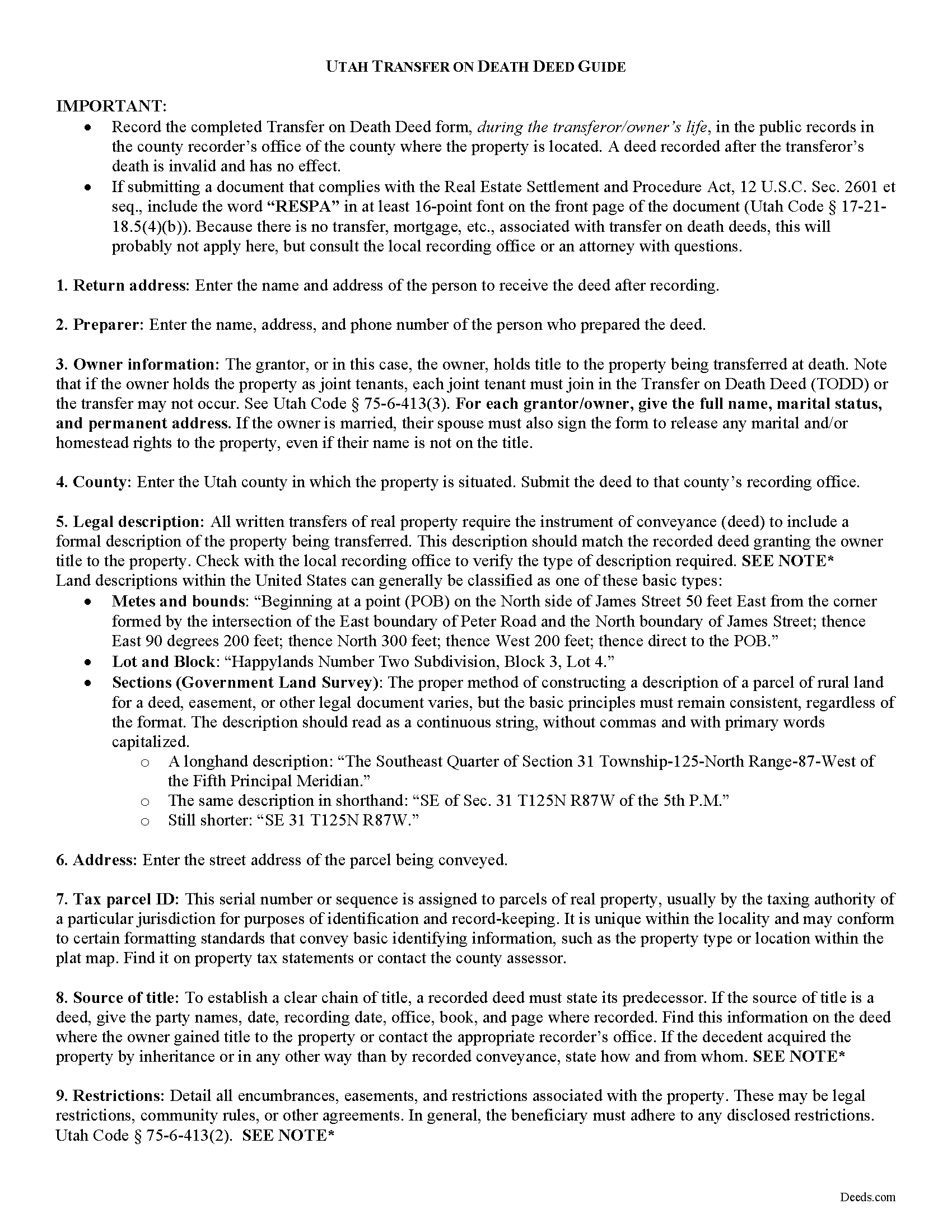 Davis County Transfer on Death Deed Guide