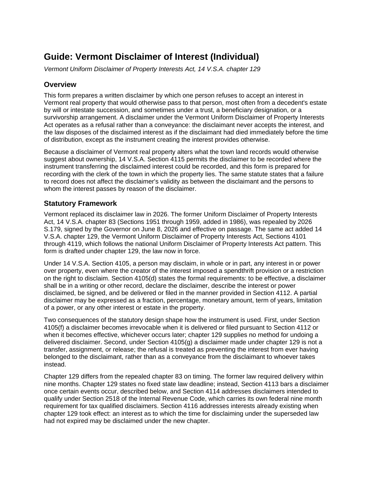 Orange County Disclaimer of Interest Guide