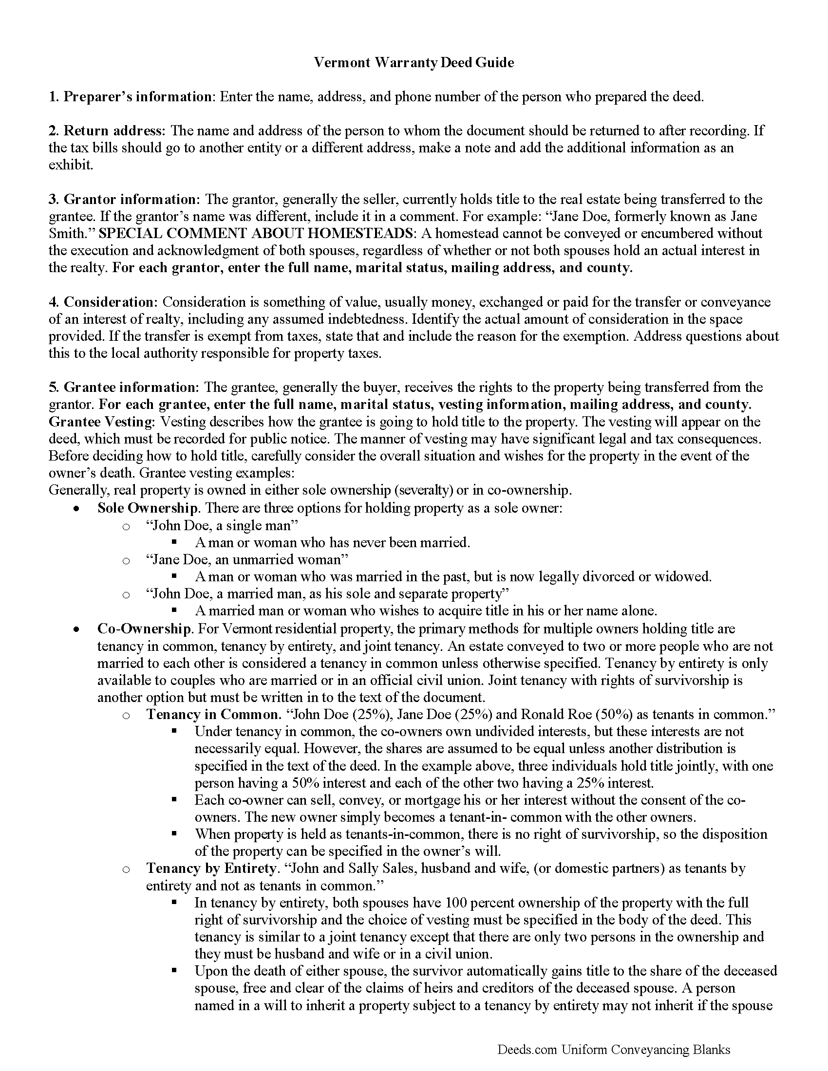Washington County Warranty Deed Guide