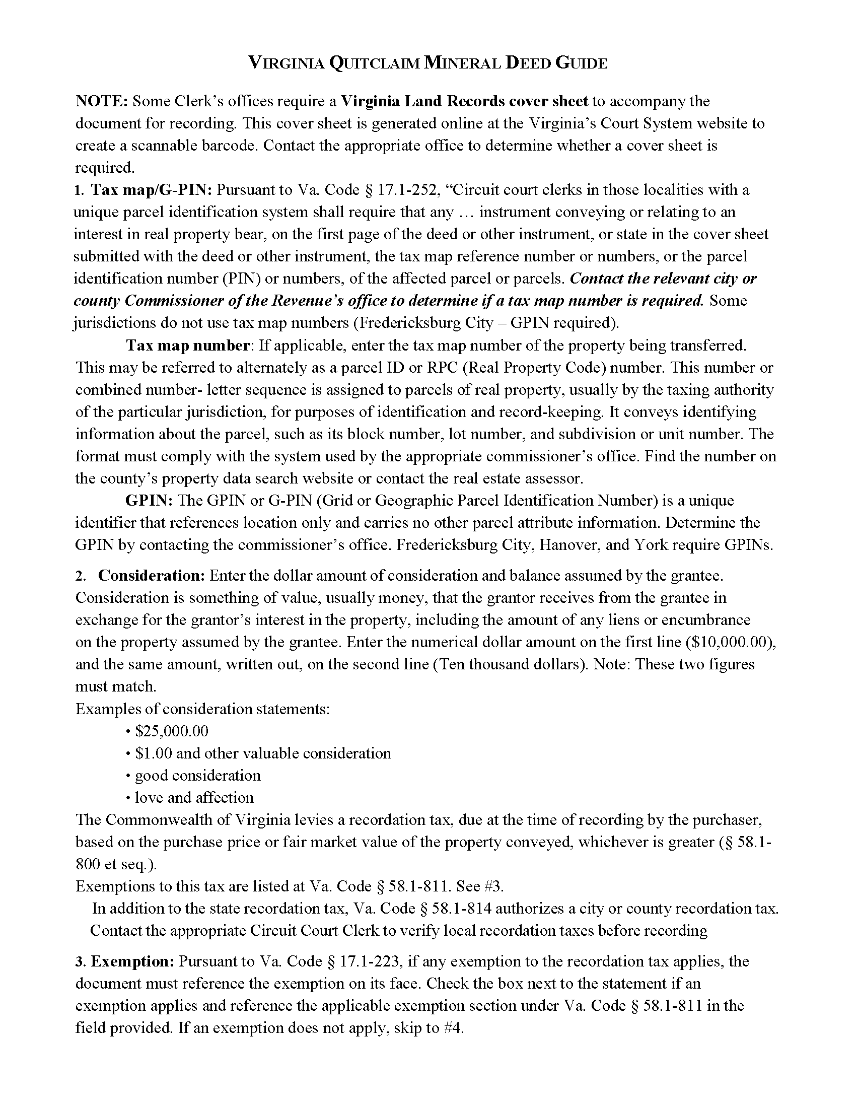 Isle Of Wight County Quitclaim Mineral Deed Guide