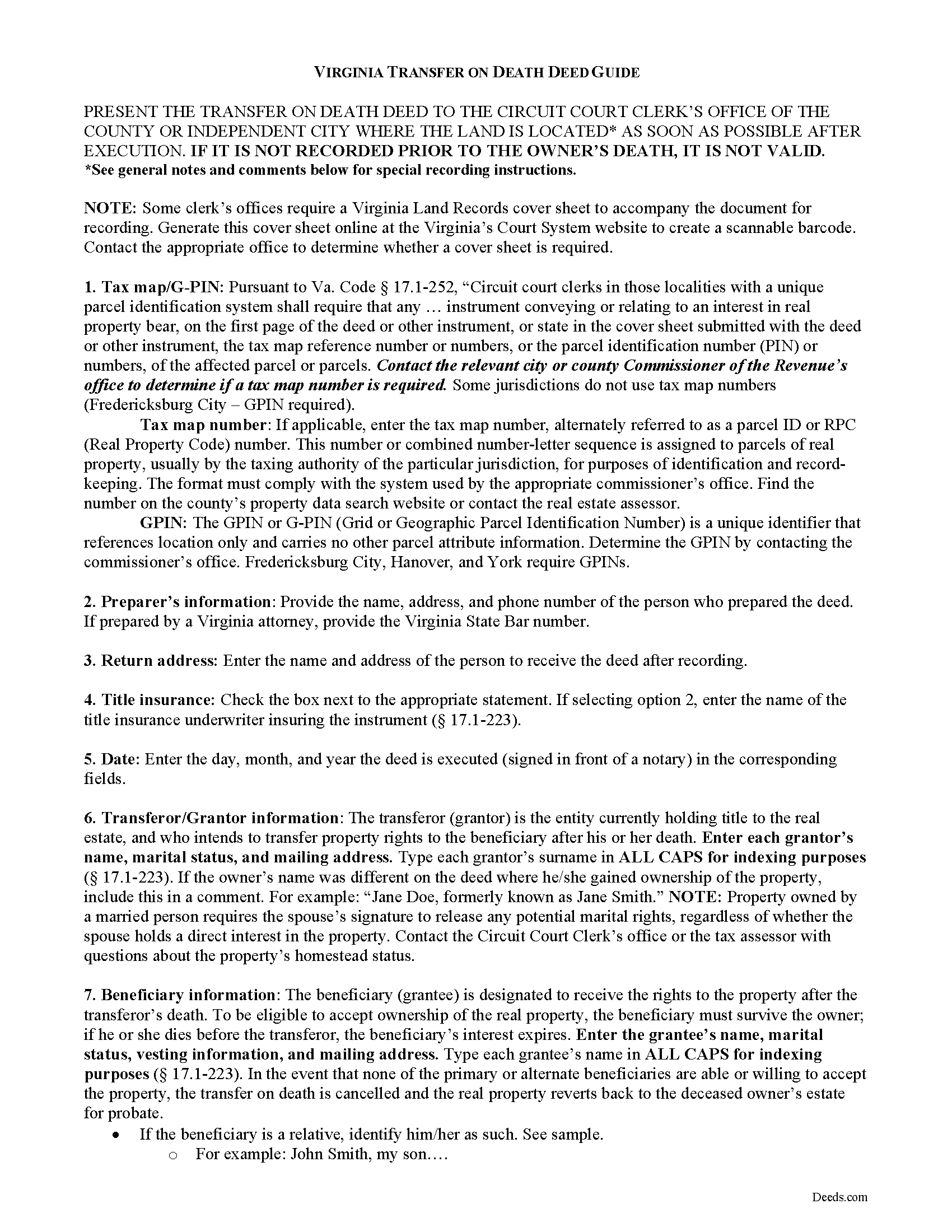 Isle Of Wight County Transfer on Death Deed Guide