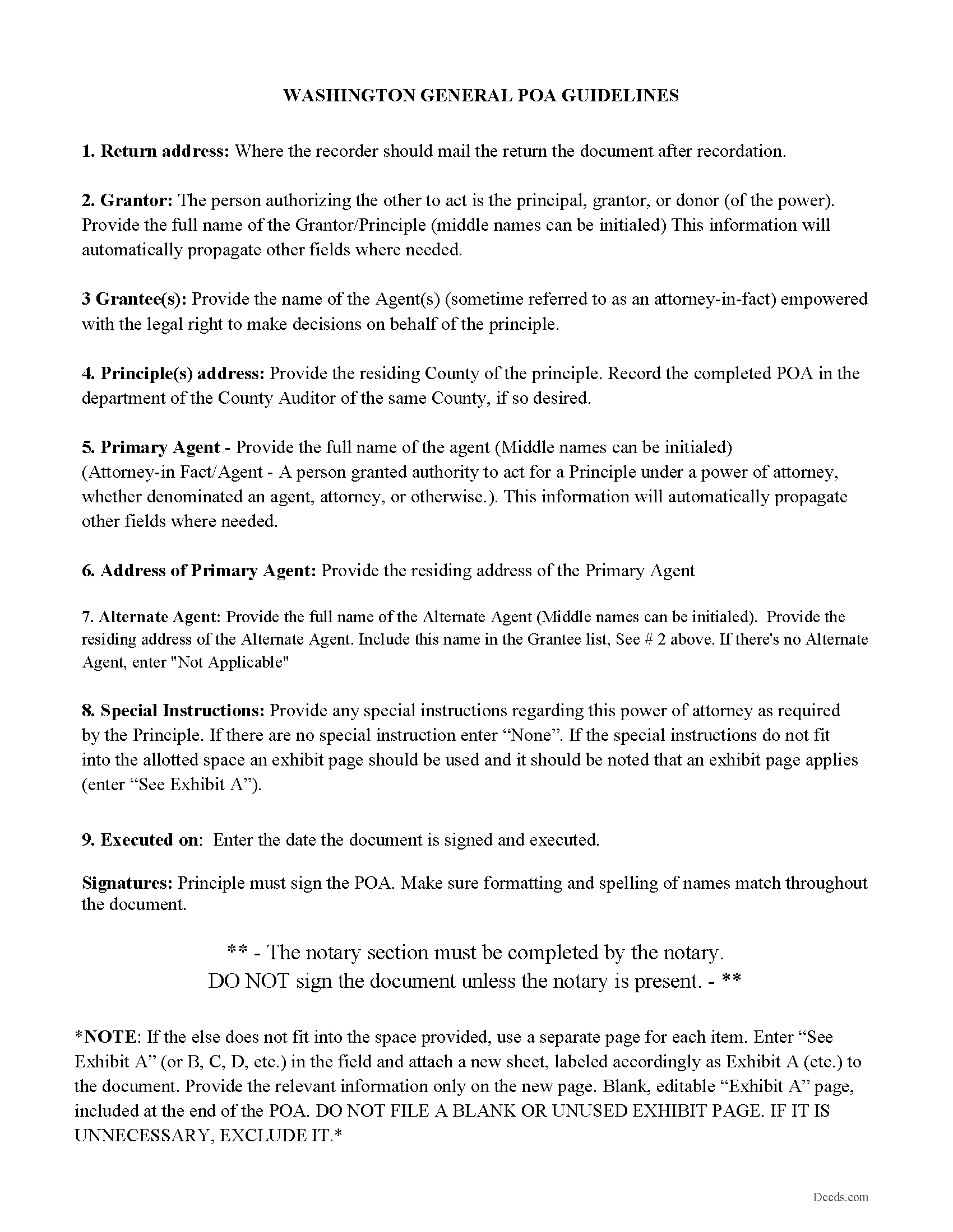 Cowlitz County Power of Attorney Guidelines