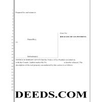 Release of Lis Pendens Form