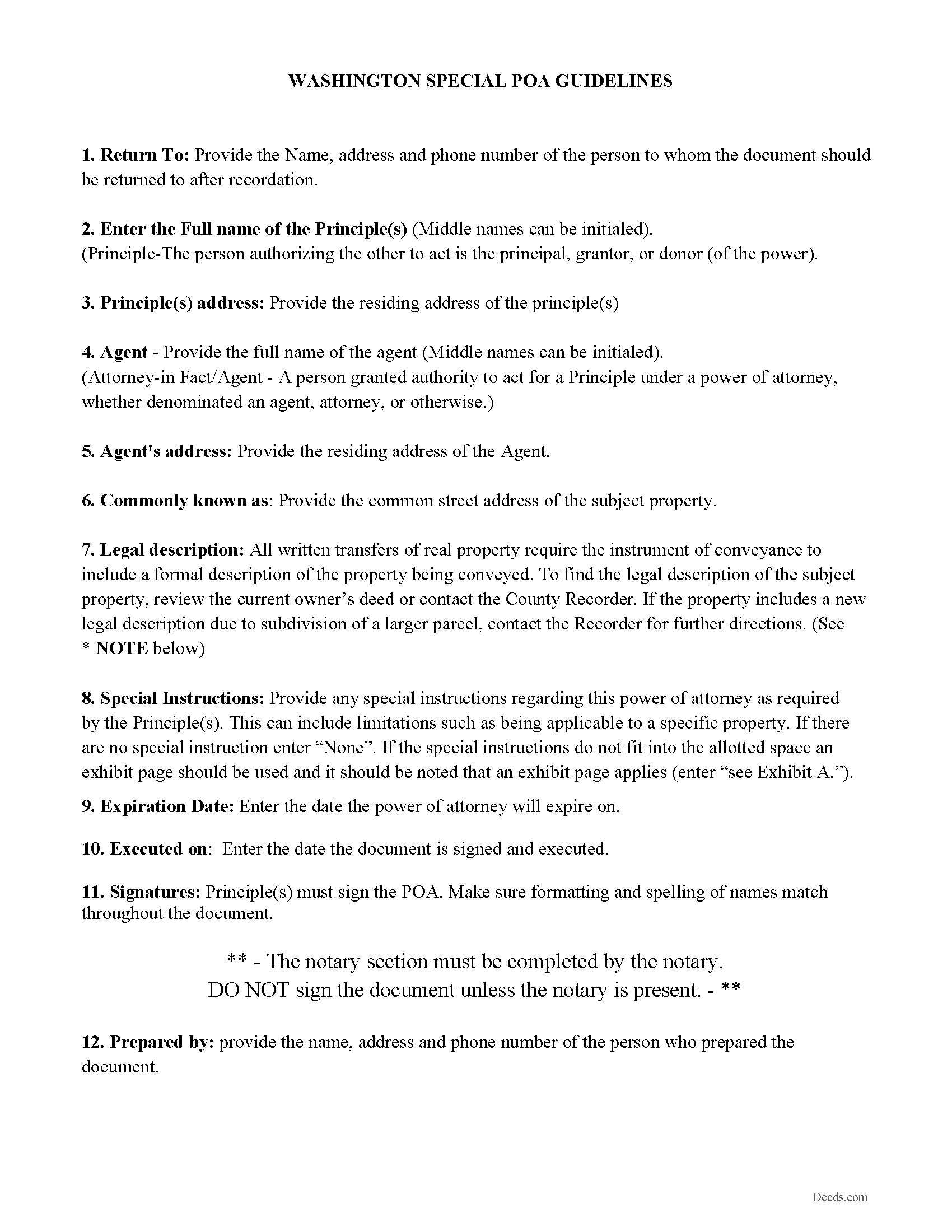 Benton County Power of Attorney Guidelines