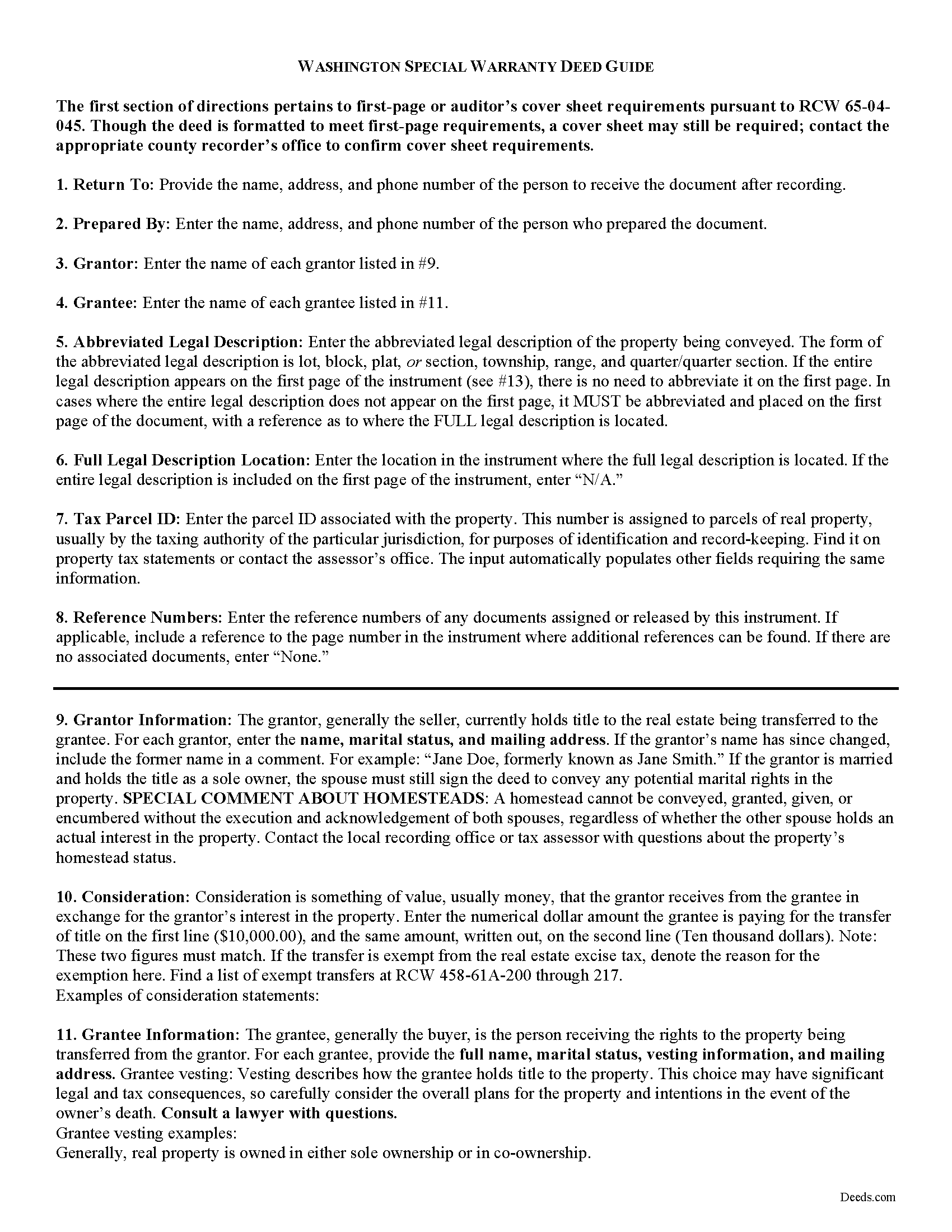 Benton County Special Warranty Deed Guide
