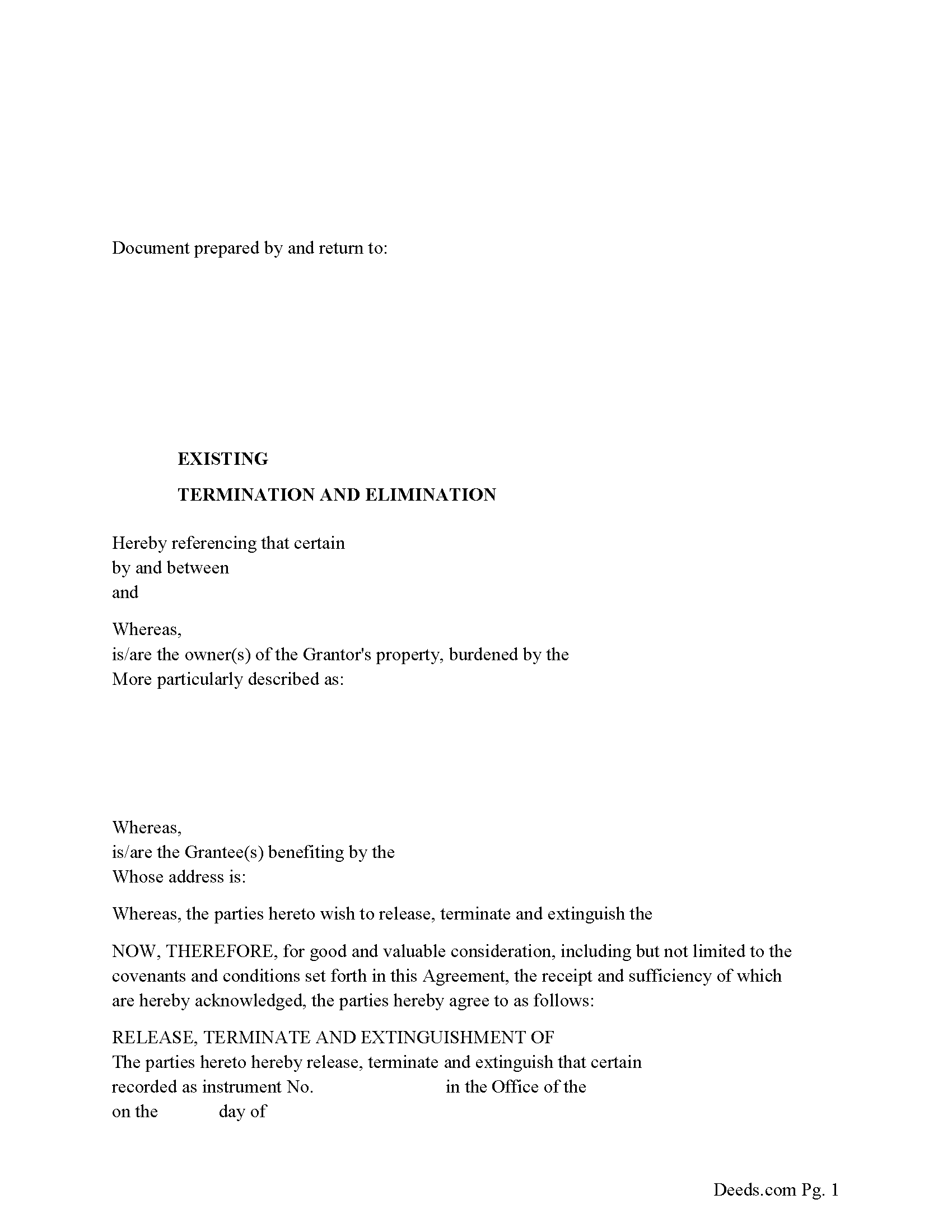Benton County Release of Easement, Right of Way Form