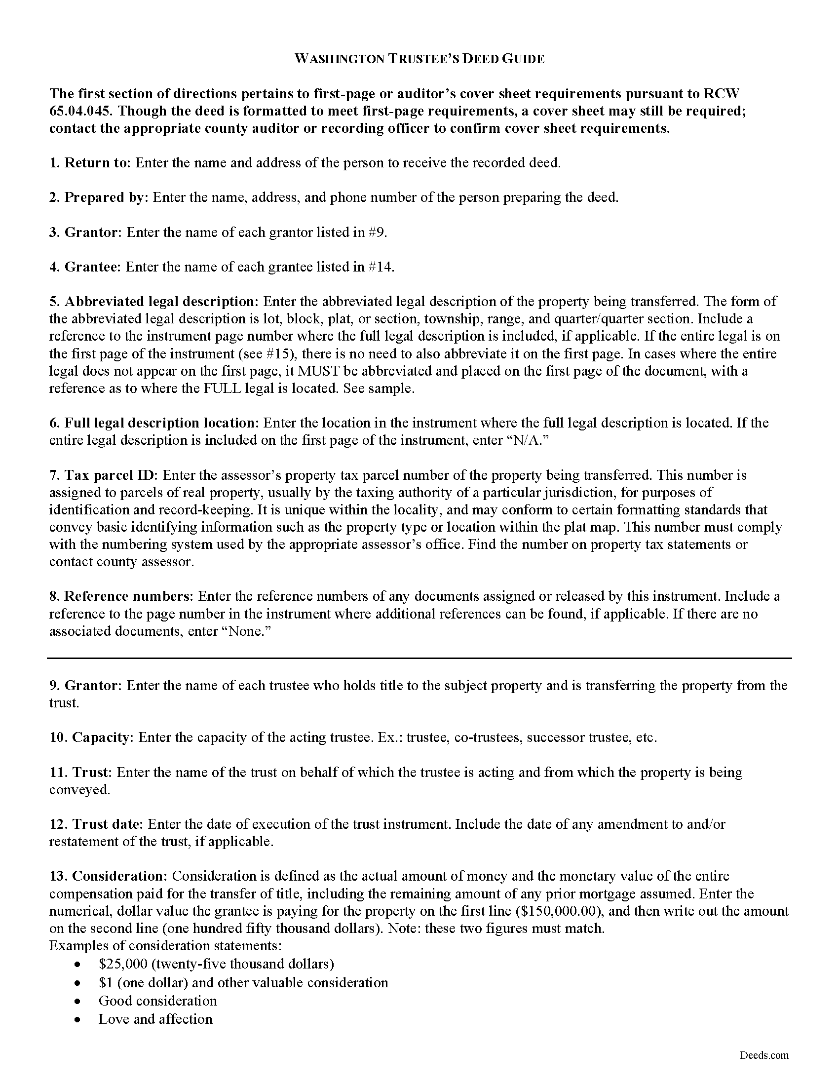 Benton County Trustee Deed Guide
