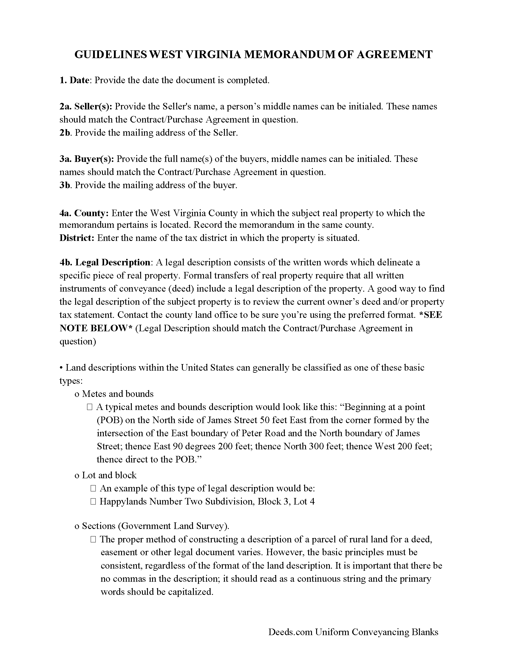 Memorandum and Notice of Agreement Guide