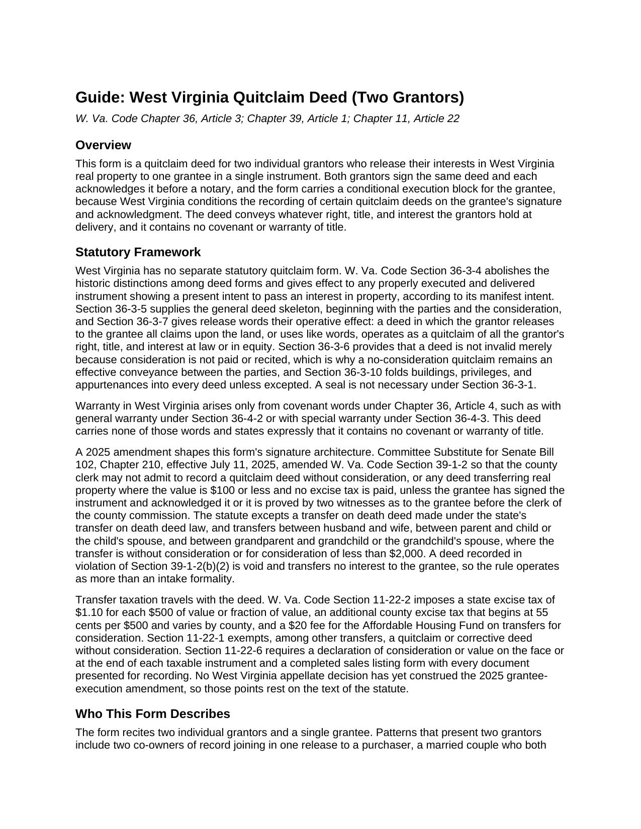 Tyler County Quitclaim Deed (Two Grantors) Guide