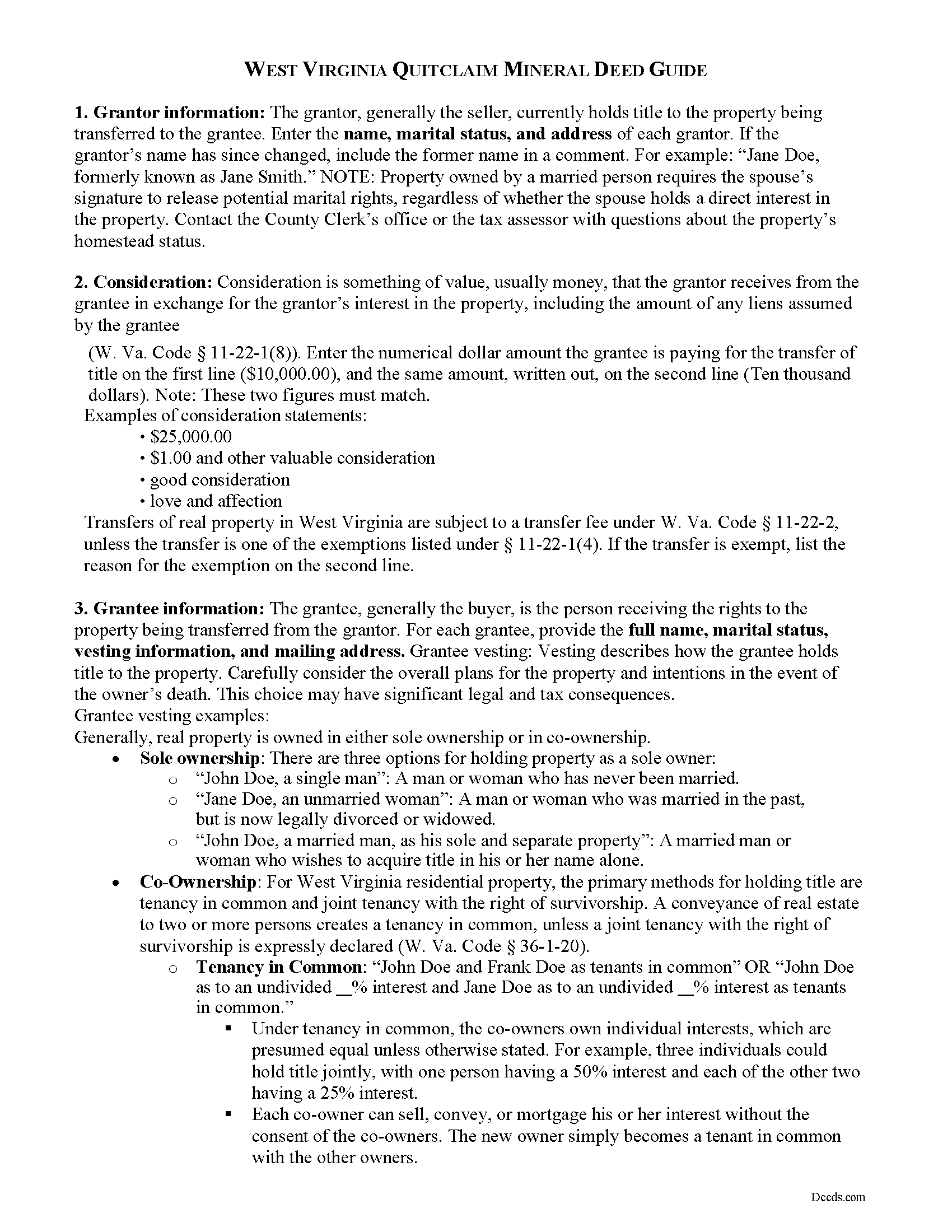 Quitclaim Mineral Deed Guide