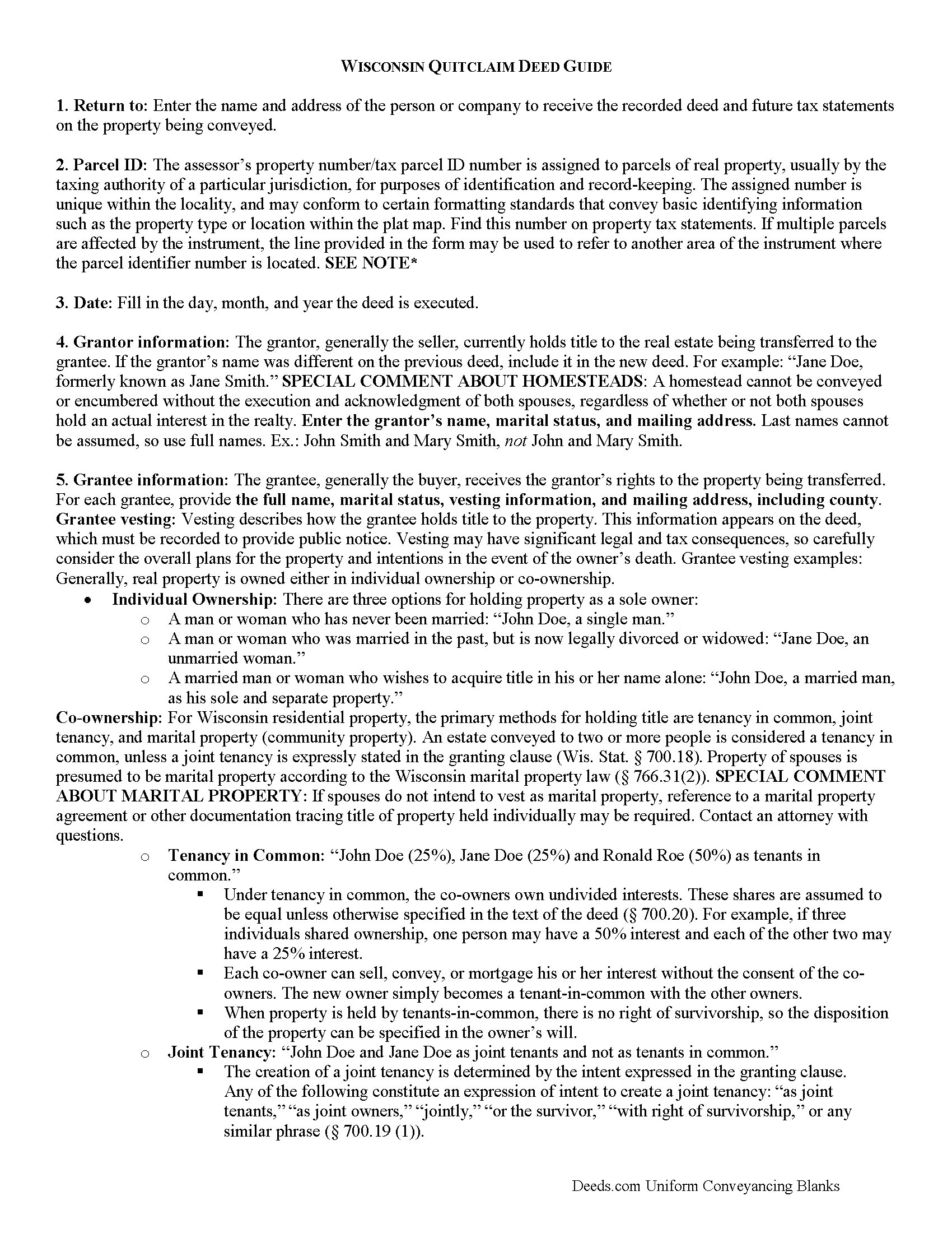 Pepin County Quitclaim Deed Guide