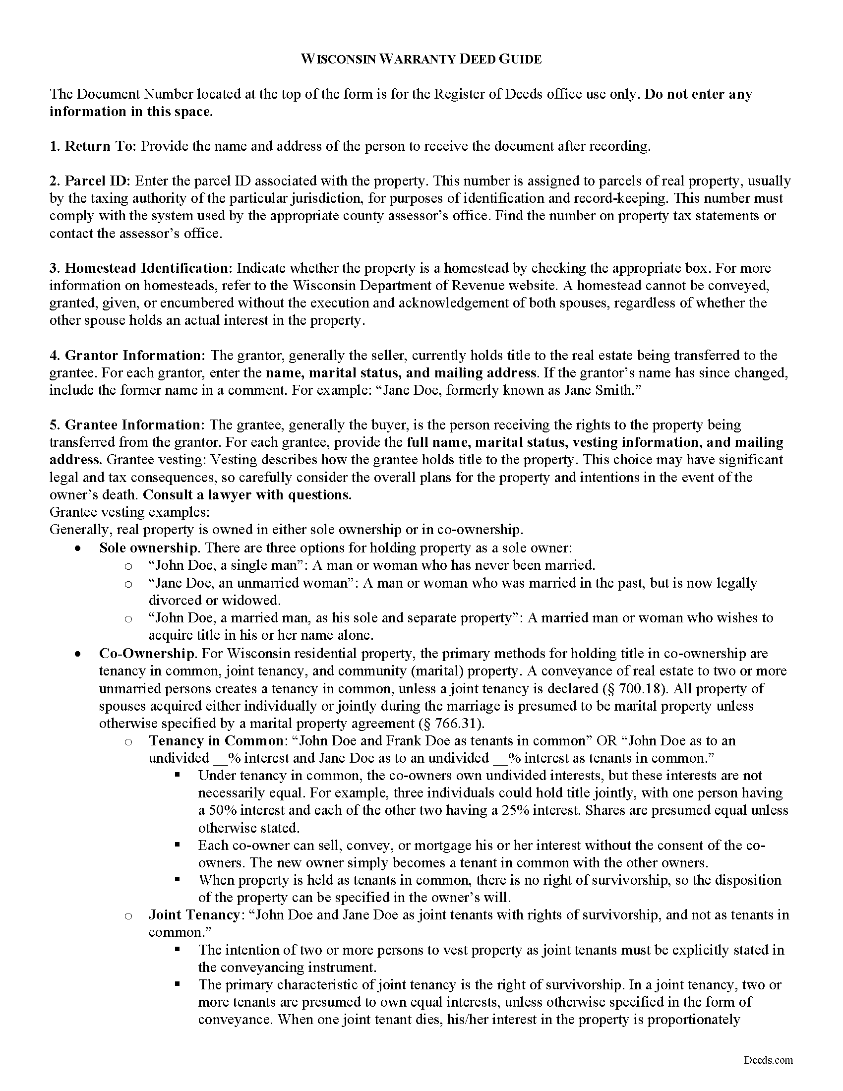 Pepin County Warranty Deed Guide