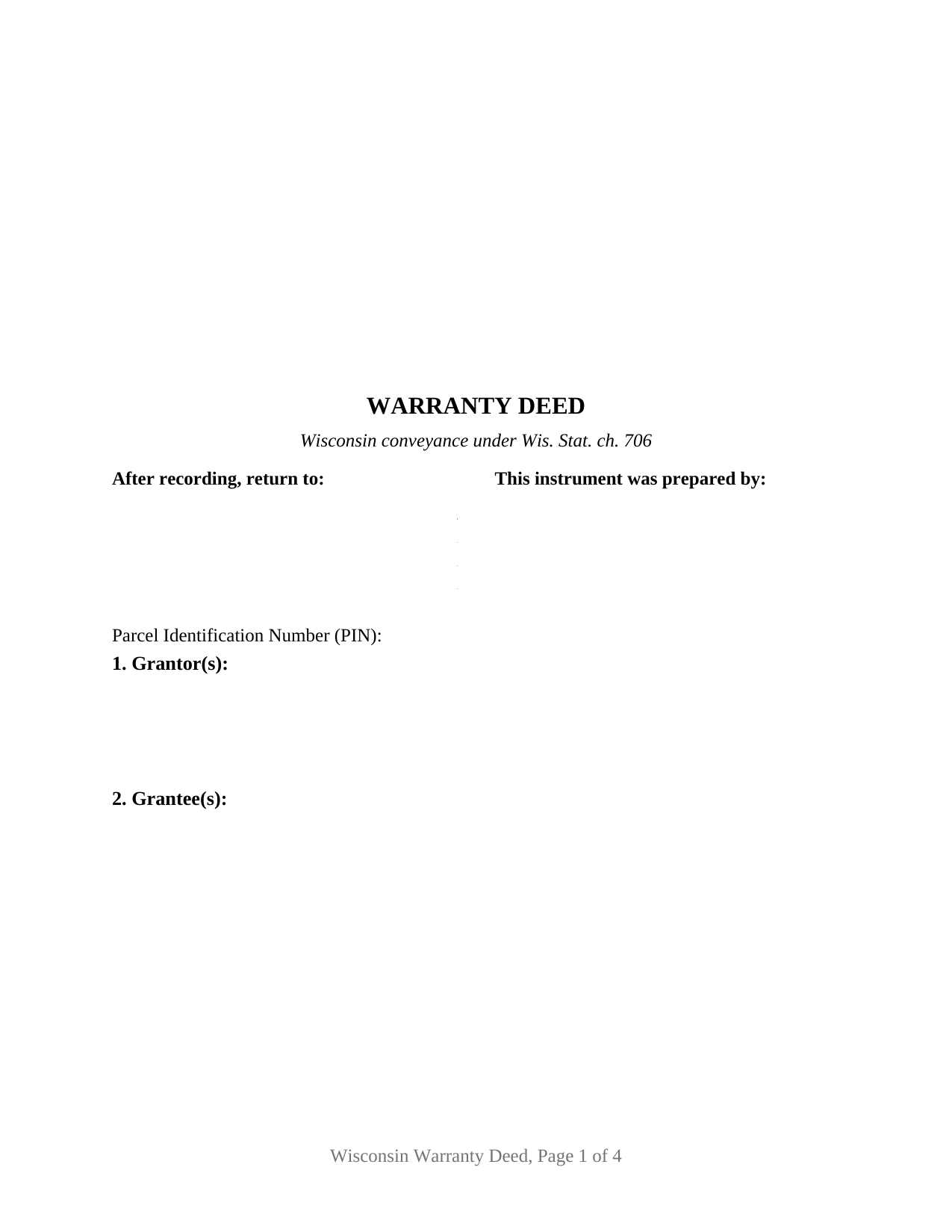 Waushara County Warranty Deed Form