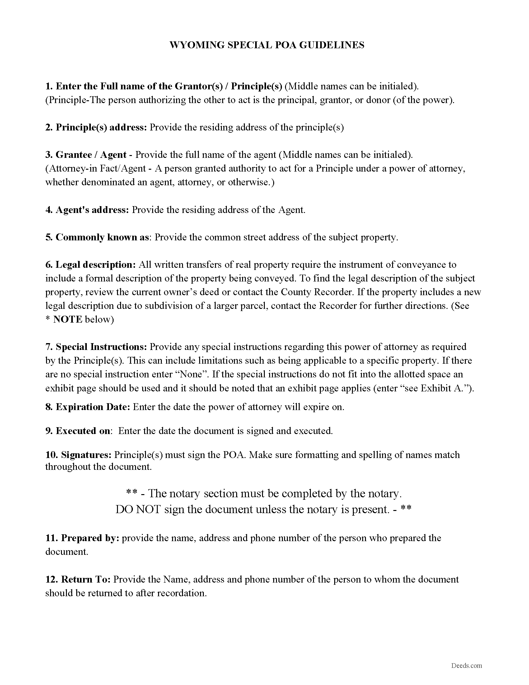Crook County Power of Attorney Guidelines