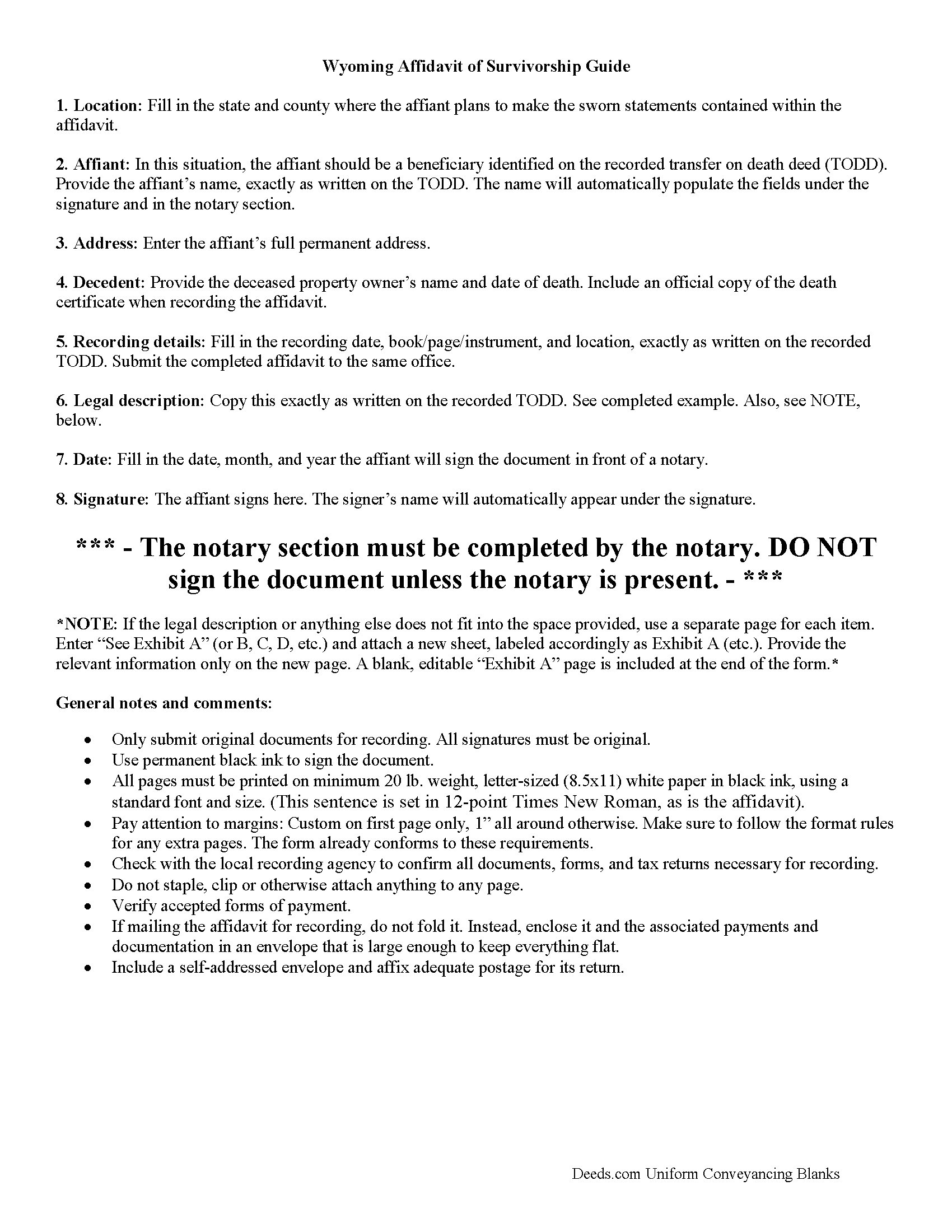 Platte County Transfer on Death Affidavit Guide
