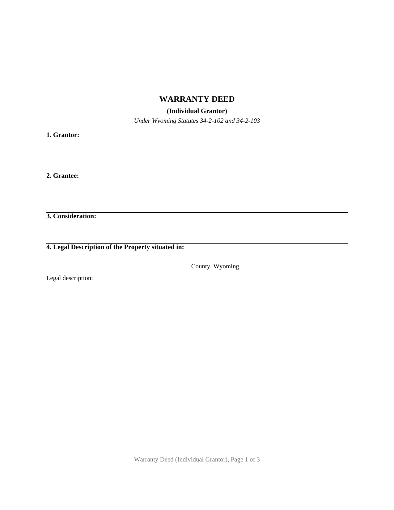 Johnson County Warranty Deed Form