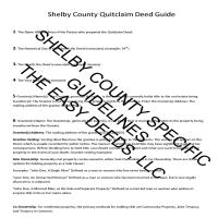 Shelby County Quit Claim Deed Guide Page 1