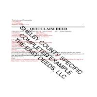 Shelby County Completed Example of the Quit Claim Deed Page 1