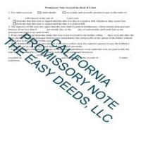 San Bernardino County Promissory Note Secured by a Short Form Deed of Trust Page 1