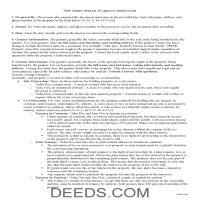 Morris County Special Warranty Deed Guide Page 1