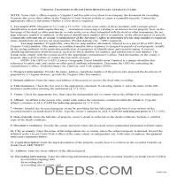 Colonial Heights City Transfer on Death Beneficiary Affidavit Guide Page 1