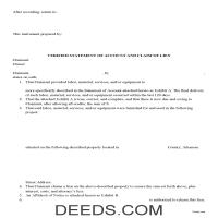 Hot Spring County Claim of Mechanics Lien Form Page 1