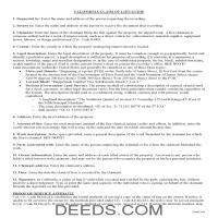 Contra Costa County Notice of Mechanics Lien Guide Page 1