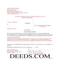 Completed Example of the Lis Pendens Document Page 1