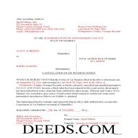 Houston County Completed Example of the Lis Pendens Discharge Document Page 1