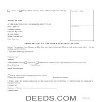 Orange County Proof of Service Form Page 1