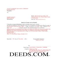Escambia County Completed Example of the Lis Pendens Release Document Page 1