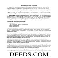Grenada County Easement Deed Guide Page