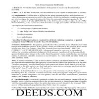 Hunterdon County Easement Deed Guide Page