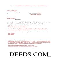 Wood County Completed Example of the Lis Pendens Document Page