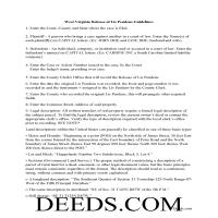 Release of Lis Pendens Guide Page